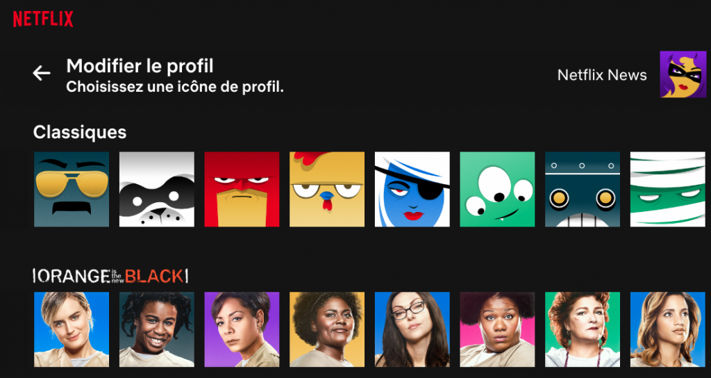 Capture decran 2018 07 26 a 15.56.40 1024x544 - Une galerie d'avatars inspirés des séries Netflix pour des profils plus funs !