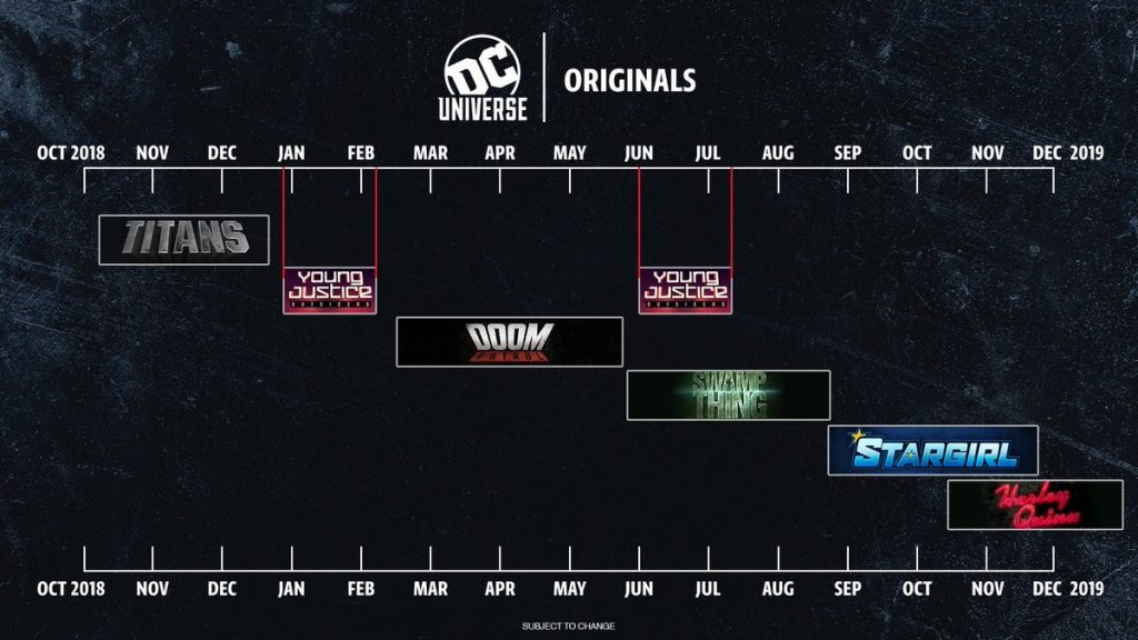 calendrier DC universe titans saison 2 1024x576 - Titans : officiellement renouvelée pour une saison 2