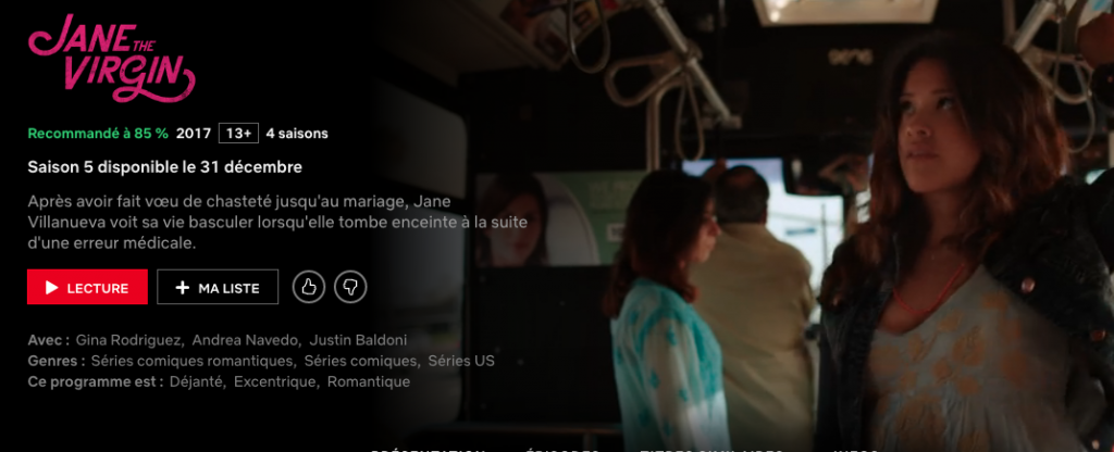 Capture decran 2019 12 17 a 20.50.24 1024x416 - La saison 5 de Jane The Virgin sortira le 31 décembre sur Netflix