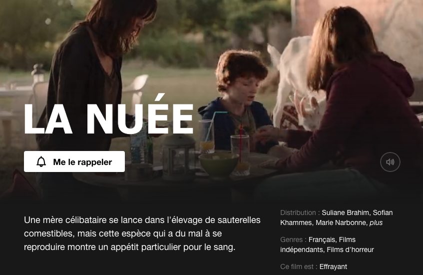 Capture decran 2021 08 07 a 11.52.00 - La Nuée : le film d'horreur français arrive en janvier 2024 sur Netflix