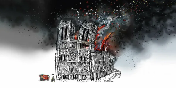 Notre Dame brule affiche du film de Jean Jacques Annaud Dessin Copyright Plantu 1366x683 1 600x300 - Self Made : D'après la vie de Madam C.J. Walker