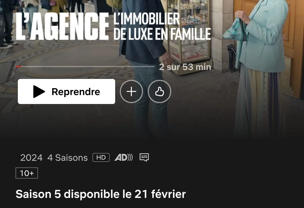 Capture decran 2025 02 10 a 14.12.06 - L'Agence : on sait quand la saison 5 de la série immobilière arrive sur Netflix  (Date de sortie officielle)