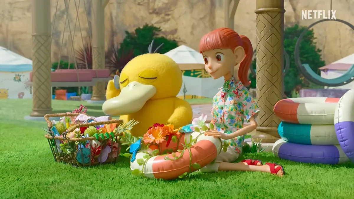 pokemon concierge psyduck picnic - La Réceptionniste Pokémon revient en septembre 2025 sur Netflix avec de nouveaux épisodes (Saison 2)